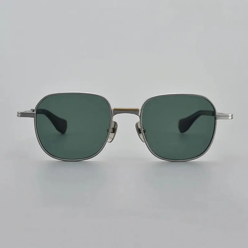 Unisex Square Full Rim Titanium Prescription Glasses 151dt — view 2 | Rx Spectacle