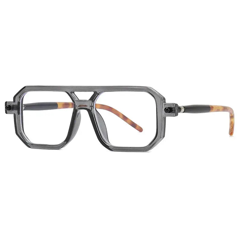 Unisex Square Full Rim Double Bridge Reading Glasses 86512 — view 2 | Rx Spectacle