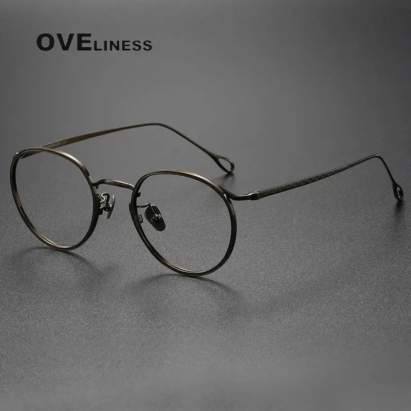 Women's Round Full Rim Titanium Prescription Glasses 153369 — view 3 | Rx Spectacle