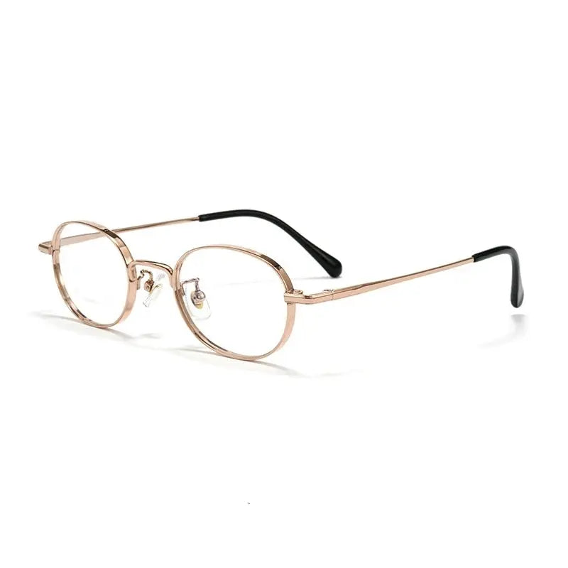 Women's Oval Full Rim Titanium Prescription Glasses 744480 — view 4 | Rx Spectacle