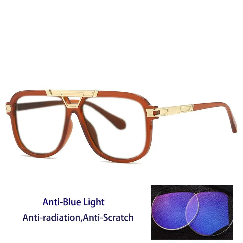 Men's Square Full Rim Double Bridge Prescription Glasses 271400 — view 6 | Rx Spectacle