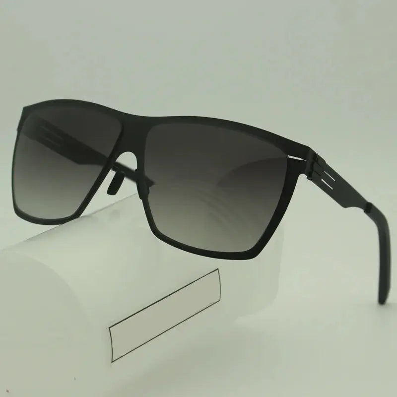 Men's Square Full Rim Stainless Steel Prescription Glasses 521461 — view 1 | Rx Spectacle