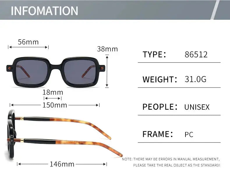 Unisex Square Full Rim Double Bridge Reading Glasses 86512 — view 12 | Rx Spectacle