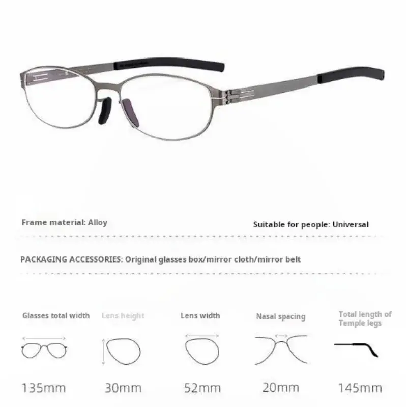 Women's Oval Full Rim Alloy Screwless Prescription Glasses 721007 — view 2 | Rx Spectacle