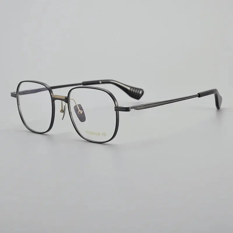Unisex Irregular Full Rim Titanium Prescription Glasses 914251 — view 3 | Rx Spectacle