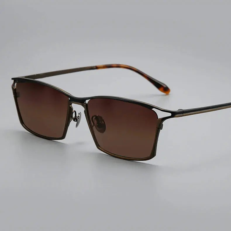 Men's Square Full Rim Titanium Oversized Prescription Glasses 366885 — view 6 | Rx Spectacle