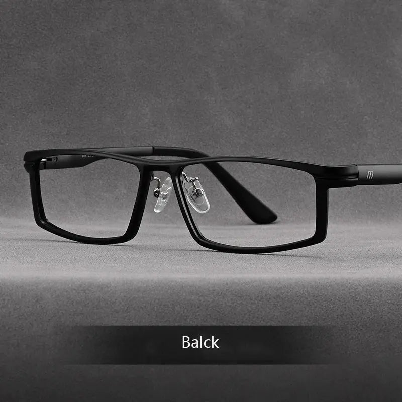 Unisex Rectangular Full Rim Titanium Prescription Glasses 262010 — view 3 | Rx Spectacle