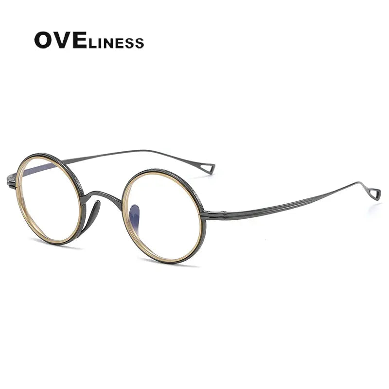 Women's Round Full Rim Titanium Prescription Glasses 369123 — view 5 | Rx Spectacle