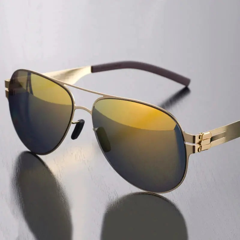 Unisex Oval Full Rim Stainless Steel Prescription Glasses 0132 — view 5 | Rx Spectacle