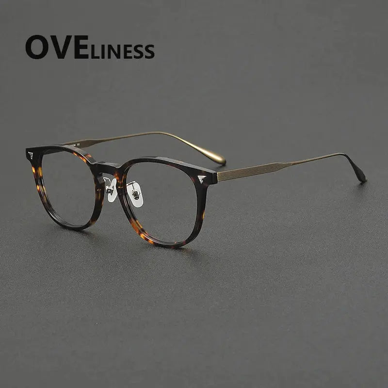 Unisex Round Full Rim Titanium Prescription Glasses 39555 — view 6 | Rx Spectacle