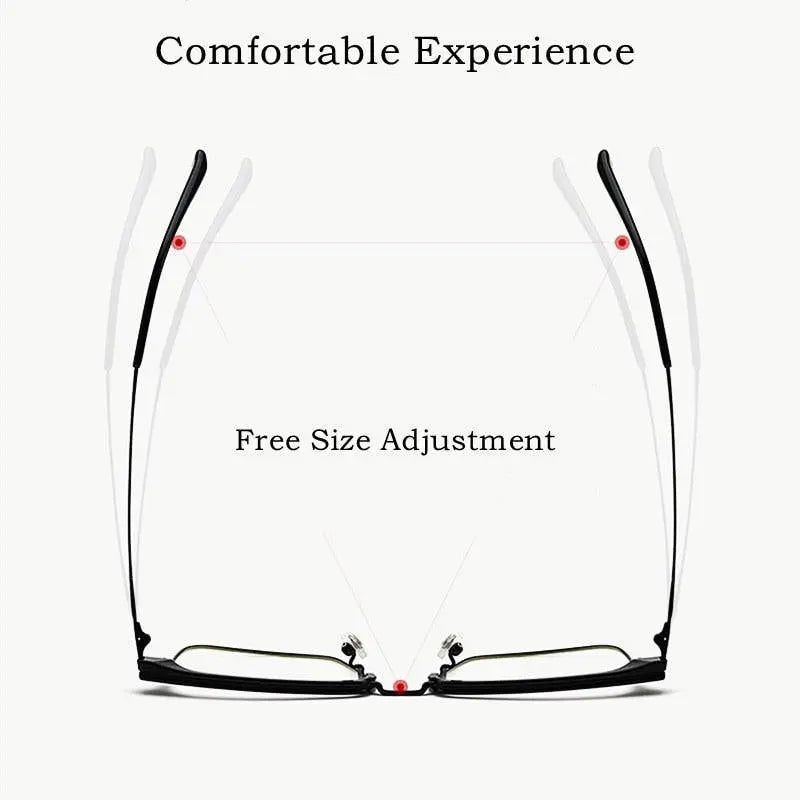 Men's Square Full Rim Titanium Prescription Glasses 2310yj — view 11 | Rx Spectacle