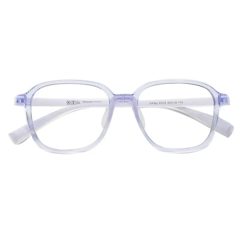 Unisex Square Full Rim Titanium Prescription Glasses P272 — view 9 | Rx Spectacle