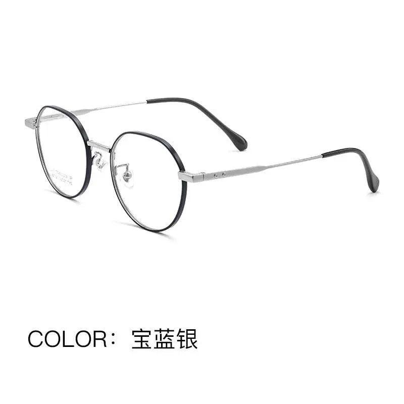 Unisex Polygon Full Rim Titanium Prescription Glasses Bt020t — view 7 | Rx Spectacle