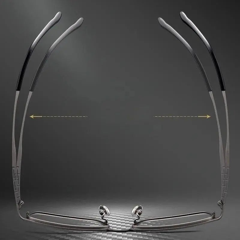 Men's Square Full Rim Titanium Prescription Glasses Ht0137 — view 3 | Rx Spectacle