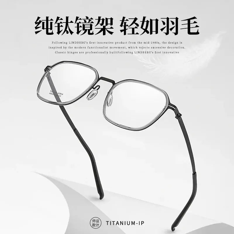 Unisex Round Full Rim Titanium Prescription Glasses 2604 — view 3 | Rx Spectacle
