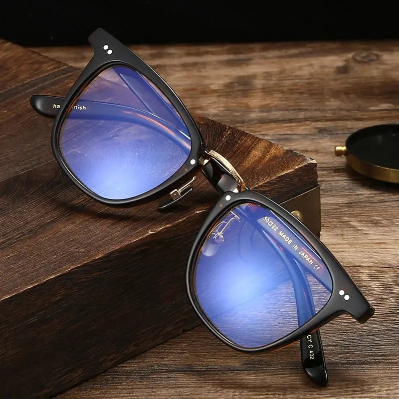 Unisex Square Full Rim Titanium Prescription Glasses 412250 — view 4 | Rx Spectacle