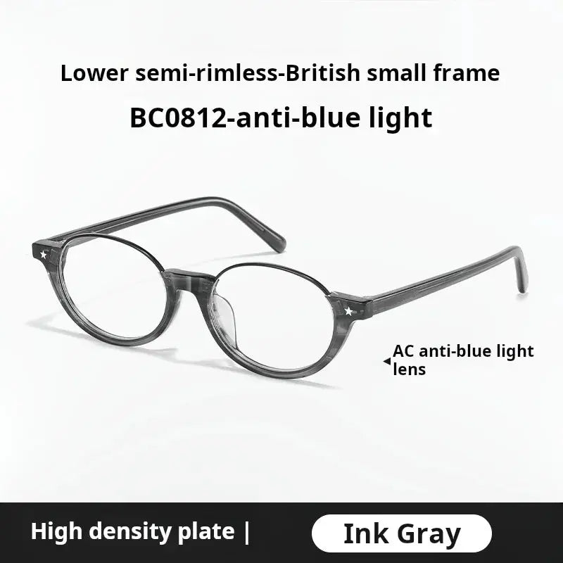 Unisex Oval Full Rim Titanium Prescription Glasses 720812 — view 5 | Rx Spectacle