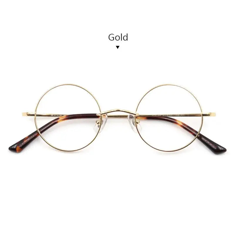Women's Round Full Rim Titanium Prescription Glasses 43100 — view 7 | Rx Spectacle