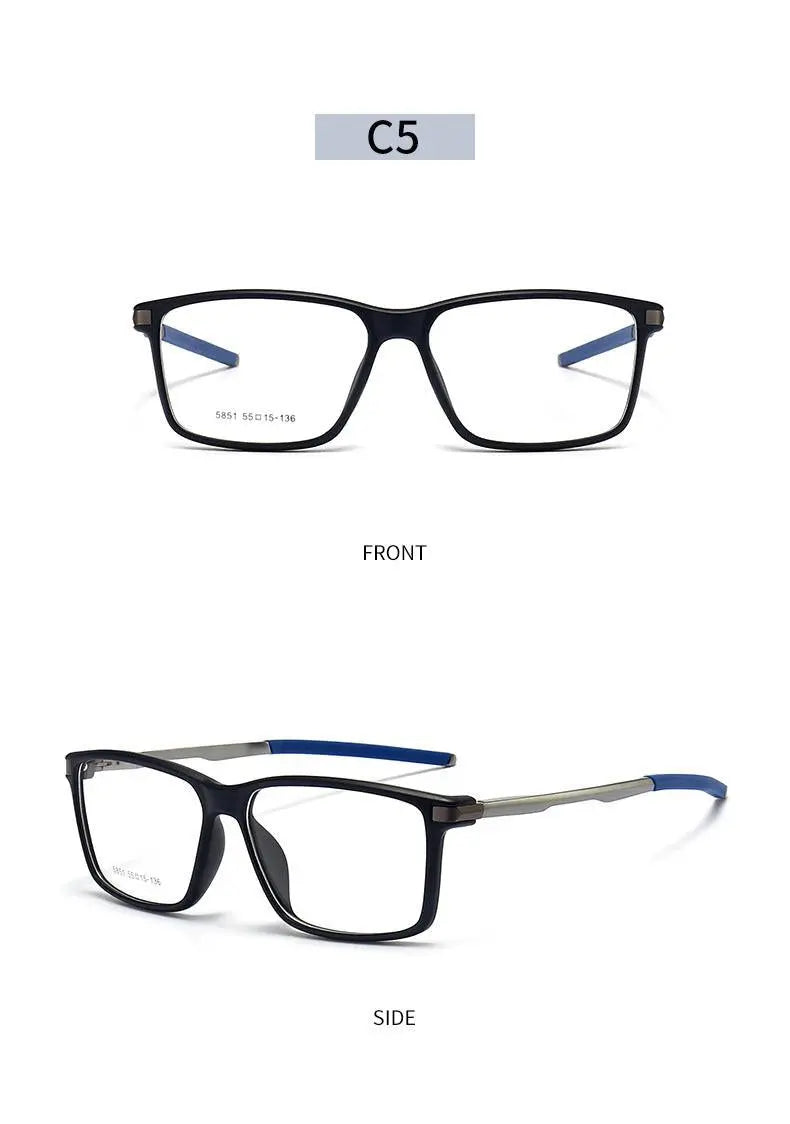 Men's Square Full Rim TR90 Sports Glasses 5851 — view 21 | Rx Spectacle