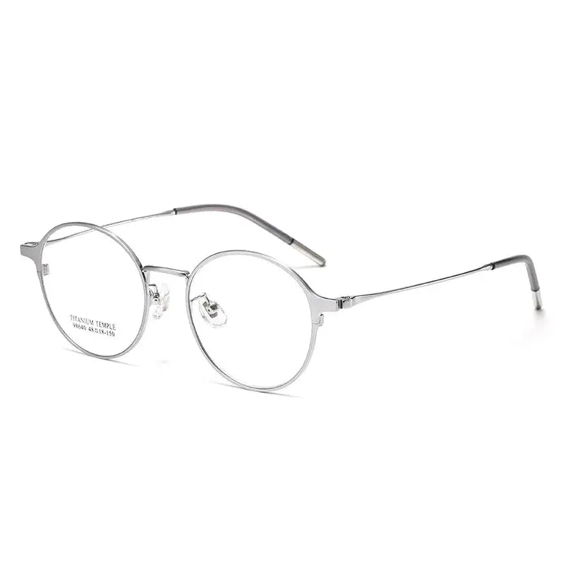 Women's Oval Full Rim Titanium Prescription Glasses 98640 — view 4 | Rx Spectacle