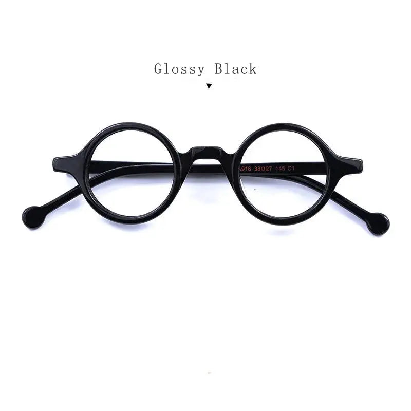 Unisex Round Full Rim Acetate Prescription Glasses A916 — view 9 | Rx Spectacle