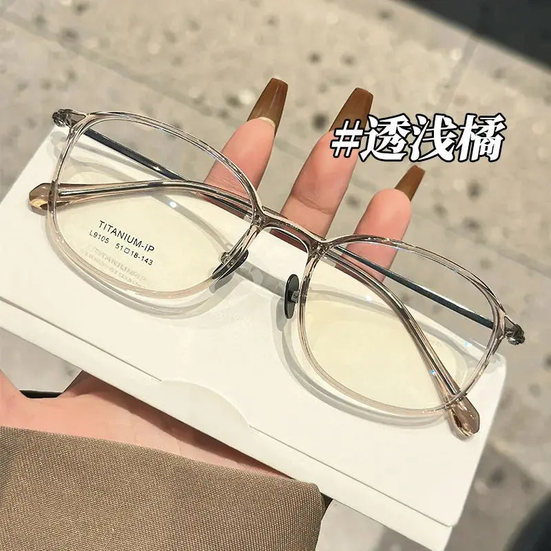 Women's Square Full Rim Titanium Prescription Glasses 91051 — view 7 | Rx Spectacle