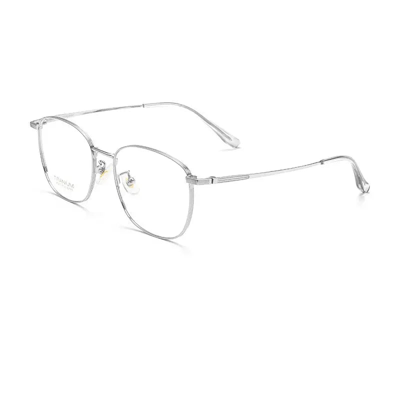 Women's Square Full Rim Titanium Prescription Glasses 5013 — view 6 | Rx Spectacle