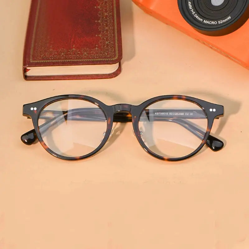 Unisex Round Full Rim Acetate Prescription Glasses 798615 — view 1 | Rx Spectacle