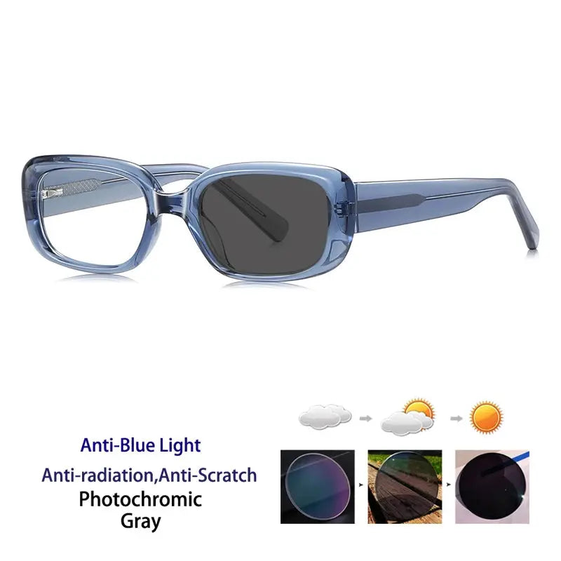 Unisex Square Full Rim Acetate Reading Glasses 412241 — view 4 | Rx Spectacle