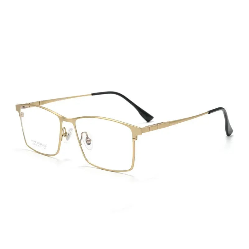 Men's Browline Full Rim Titanium Prescription Glasses 612010 — view 5 | Rx Spectacle