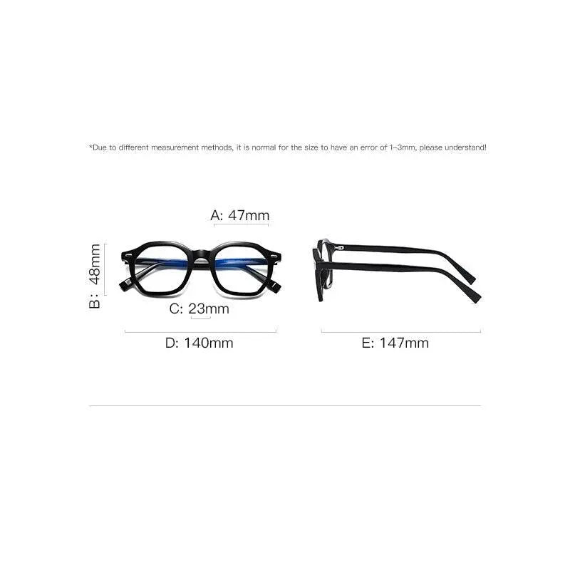 Unisex Square Full Rim Titanium Prescription Glasses 2095 — view 8 | Rx Spectacle