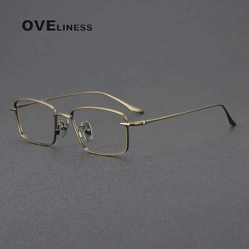 Unisex Polygon Full Rim Titanium Prescription Glasses 369175 — view 4 | Rx Spectacle