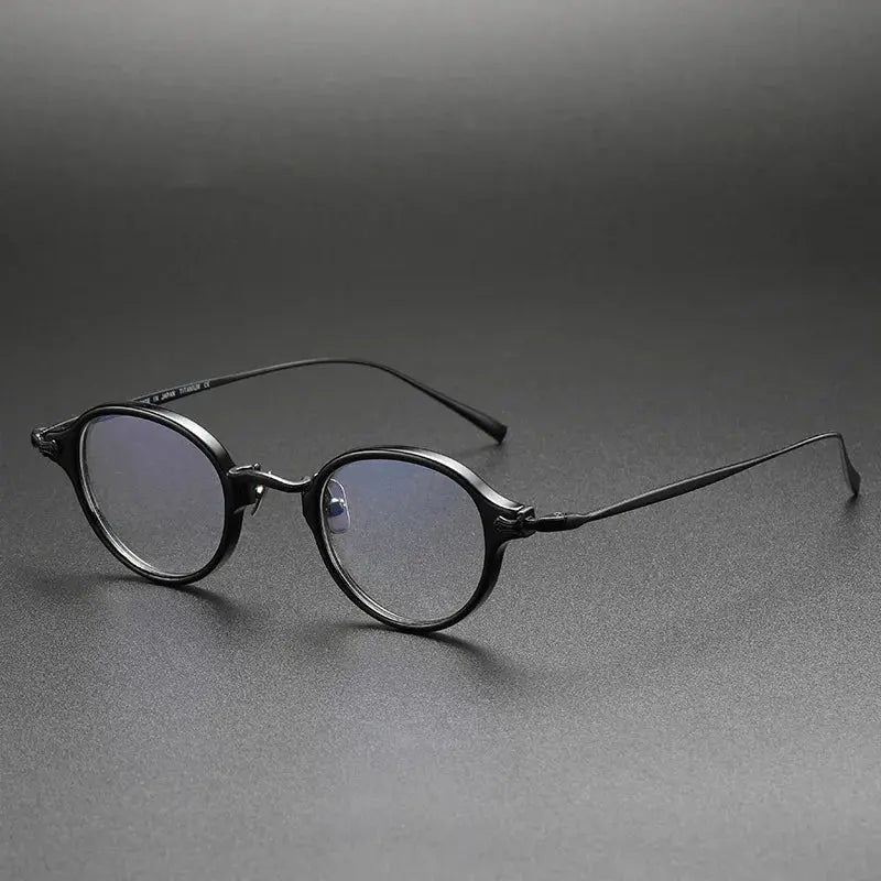 Unisex Oval Full Rim Titanium Prescription Glasses 34182 — view 4 | Rx Spectacle