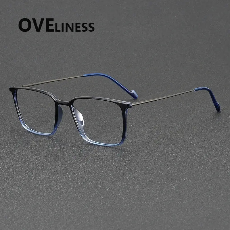 Women's Square Full Rim Titanium Prescription Glasses 92346 — view 7 | Rx Spectacle