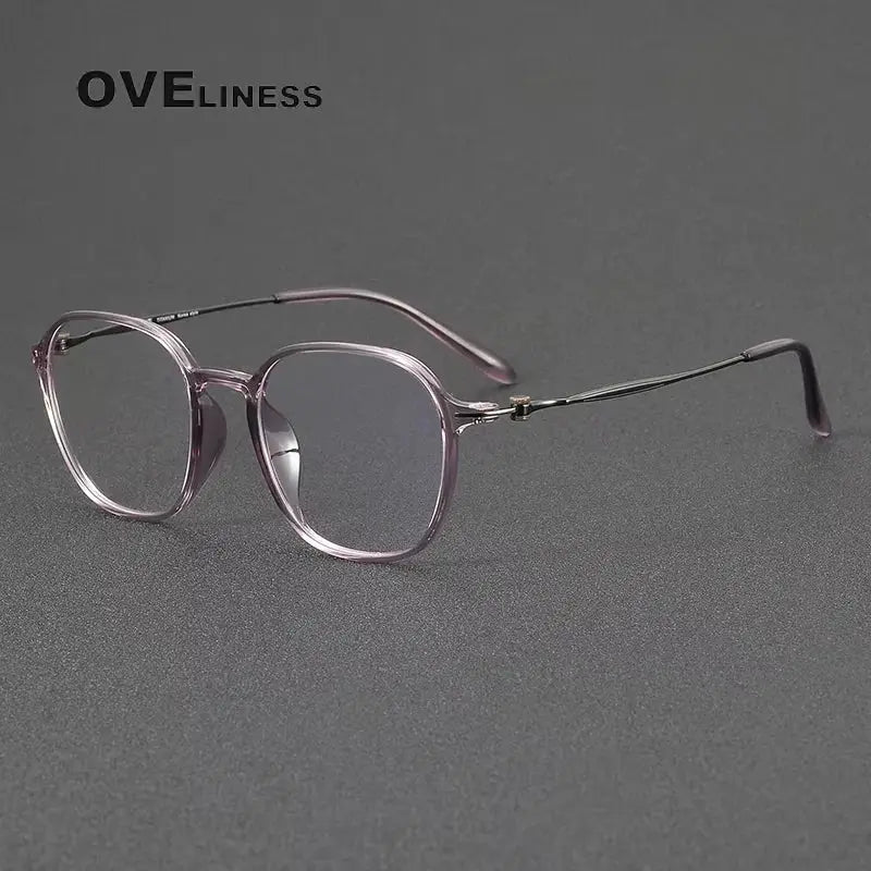 Women's Square Full Rim Titanium Prescription Glasses 86652 — view 5 | Rx Spectacle