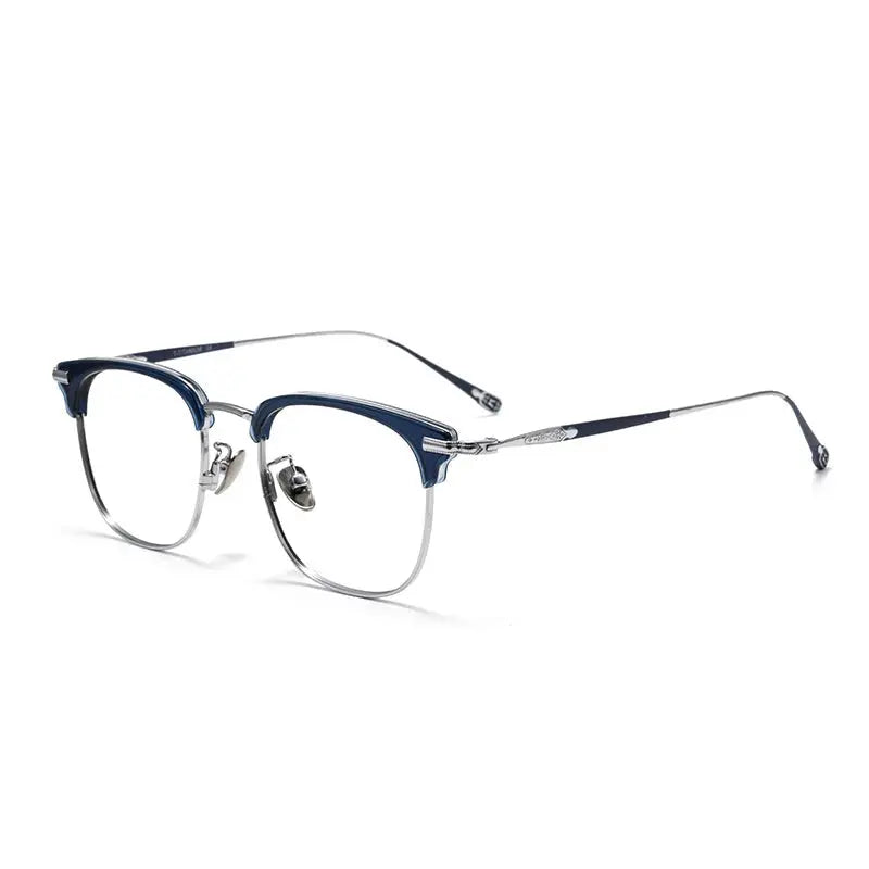 Unisex Square Full Rim Titanium Prescription Glasses 380901 — view 3 | Rx Spectacle