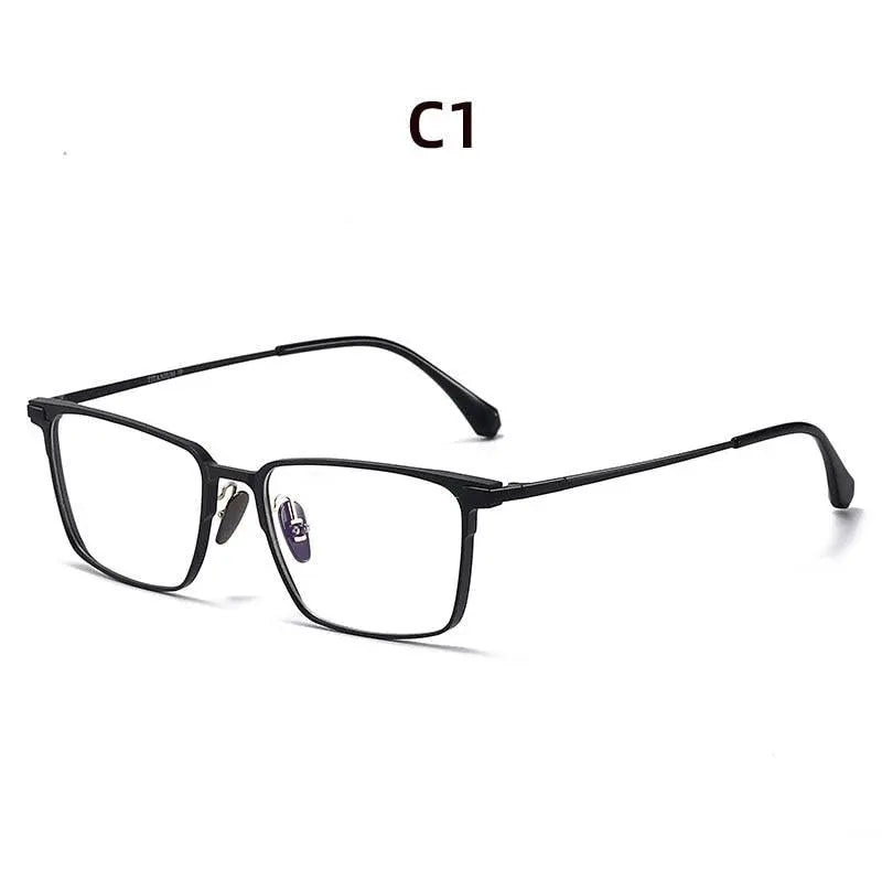 Men's Square Full Rim Titanium Prescription Glasses 20221 — view 4 | Rx Spectacle