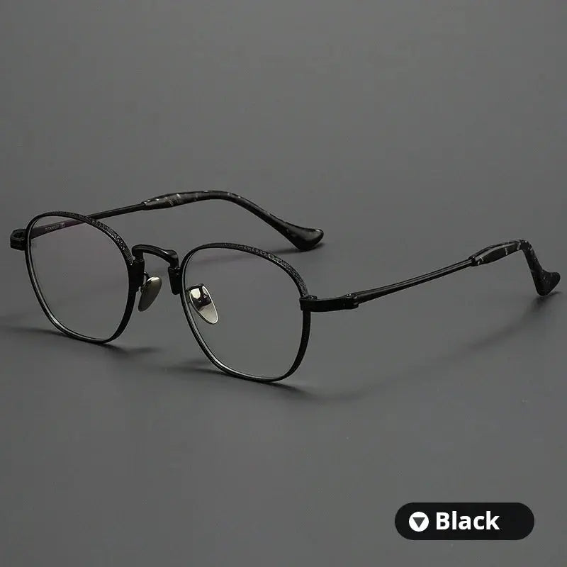 Men's Round Full Rim Titanium Prescription Glasses 808501 — view 3 | Rx Spectacle