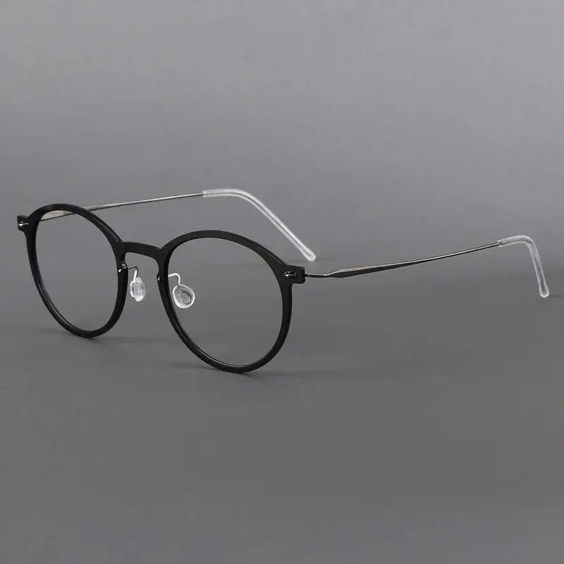 Unisex Round Full Rim Titanium Prescription Glasses 16541 — view 6 | Rx Spectacle