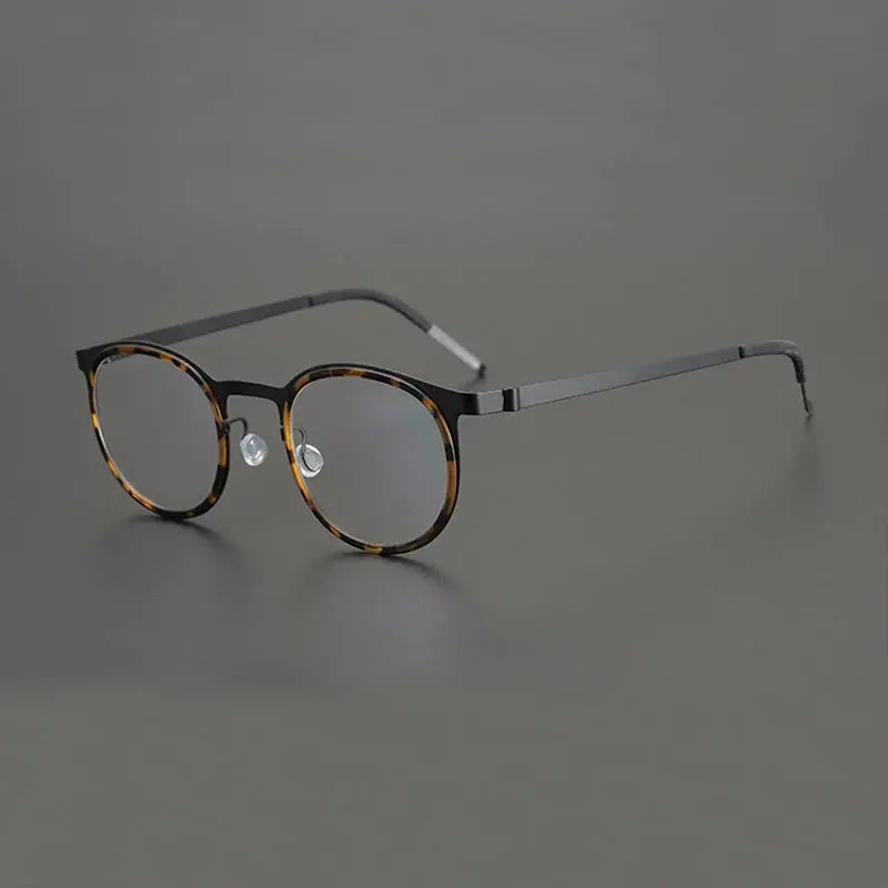 Women's Round Full Rim Titanium Prescription Glasses 199704 — view 4 | Rx Spectacle