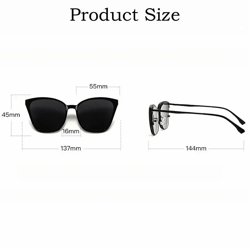 Women's Cat Eye Full Rim Alloy Clip-On Prescription Glasses 2256 — view 3 | Rx Spectacle