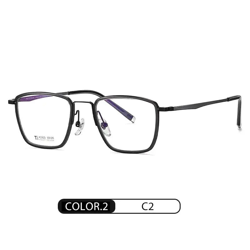 Women's Square Full Rim Alloy Prescription Glasses 232300 — view 3 | Rx Spectacle