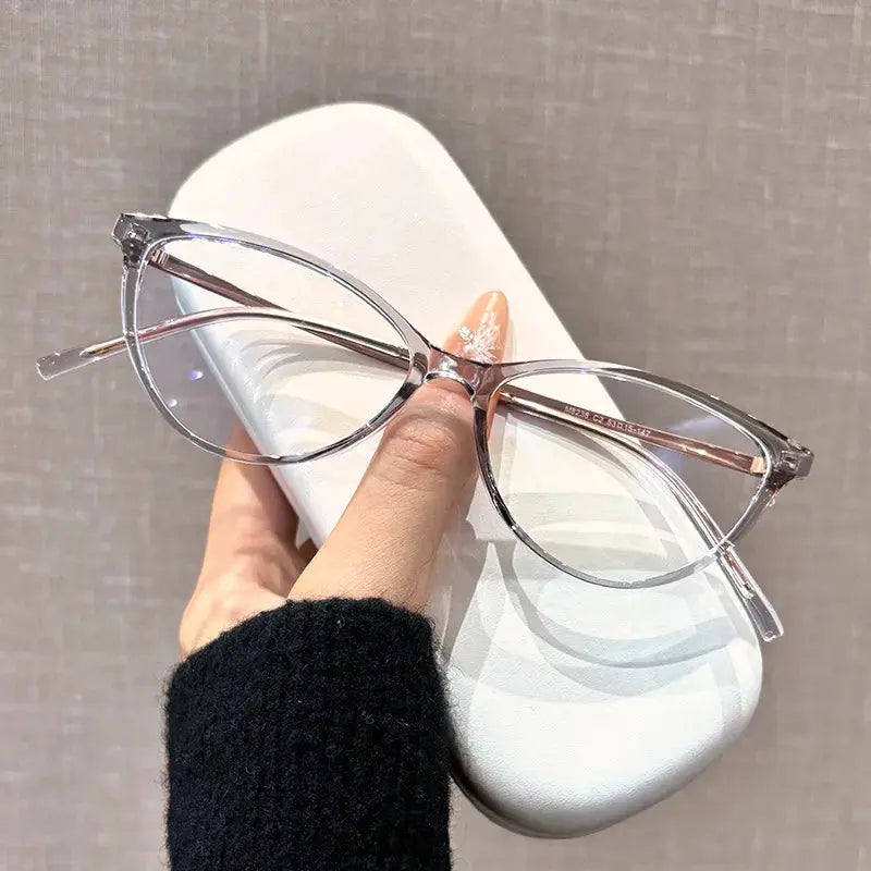 Women's Oval Full Rim Titanium Prescription Glasses 482381 — view 6 | Rx Spectacle