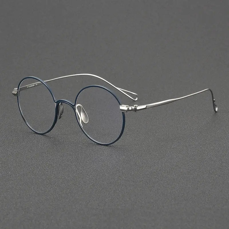 Women's Round Full Rim Titanium Prescription Glasses 942152 — view 3 | Rx Spectacle
