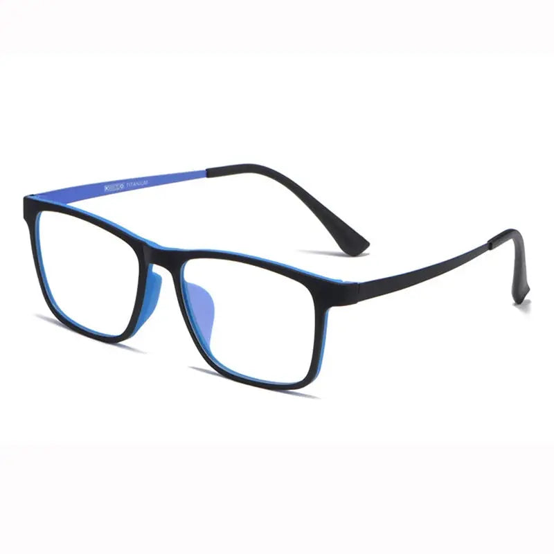 Men's Square Full Rim Titanium Prescription Glasses 73068 — view 7 | Rx Spectacle