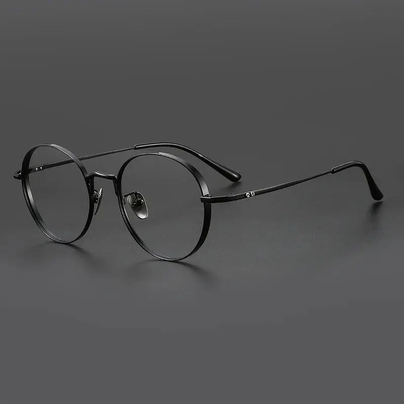 Unisex Round Full Rim Titanium Prescription Glasses 30001 — view 5 | Rx Spectacle
