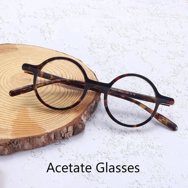 Women's Round Full Rim Acetate Prescription Glasses 98031 — view 3 | Rx Spectacle