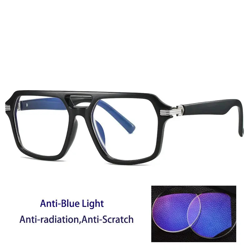 Unisex Square Full Rim TR90 Double Bridge Prescription Glasses 225900 — view 5 | Rx Spectacle