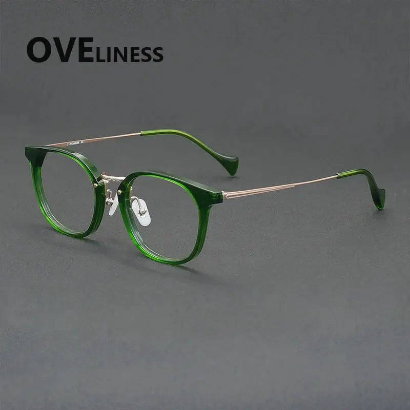 Unisex Round Full Rim Titanium Prescription Glasses 936019 — view 4 | Rx Spectacle