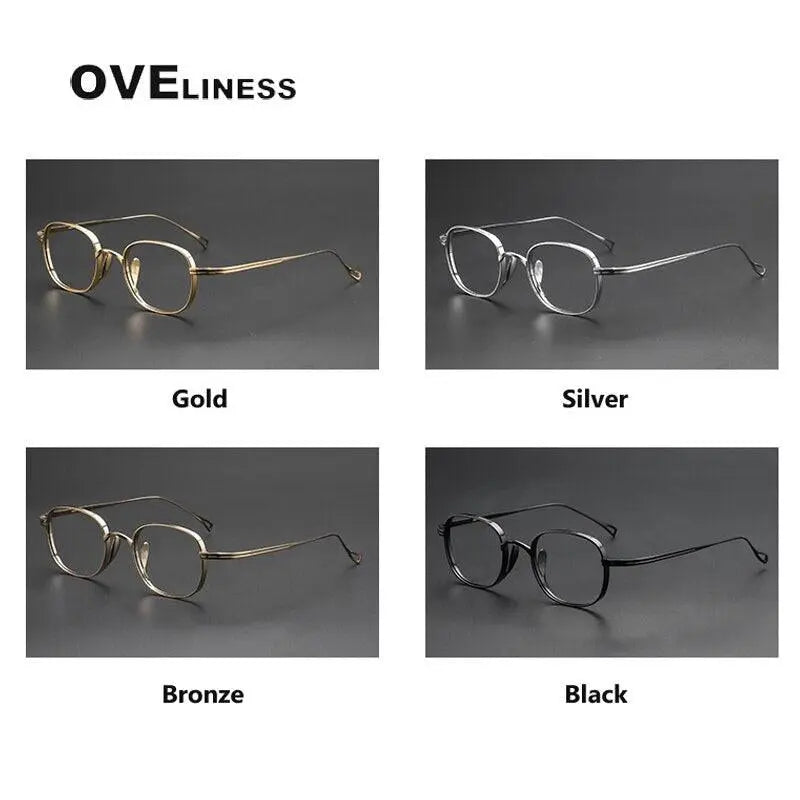 Unisex Round Full Rim Titanium Prescription Glasses 10518s — view 7 | Rx Spectacle
